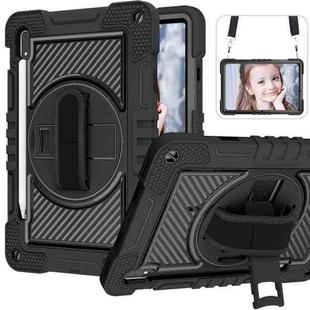 For Samsung Galaxy Tab S7 / S8 360 Degree Rotation Contrast Color Silicone+PC Tablet Case(Black)