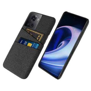 For OnePlus Ace Cloth Texture Card Slot PC+Nylon Phone Case(Black)