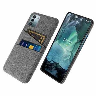 For Nokia G21 Cloth Texture Card Slot PC+Nylon Phone Case(Grey)