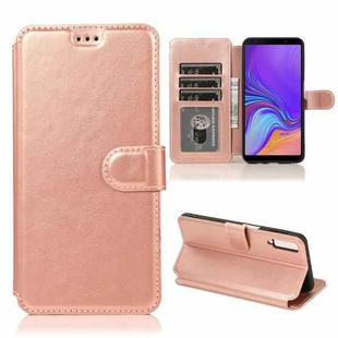 For Samsung Galaxy A7 2018 Shockproof PU + TPU Leather Phone Case(Rose Gold)
