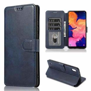For Samsung Galaxy A10 Shockproof PU + TPU Leather Phone Case(Blue)