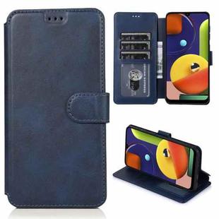 For Samsung Galaxy A50s Shockproof PU + TPU Leather Phone Case(Blue)