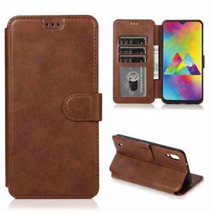 For Samsung Galaxy M10 Shockproof PU + TPU Leather Phone Case(Brown)