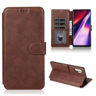 For Samsung Galaxy Note10+ Shockproof PU + TPU Leather Phone Case(Brown)