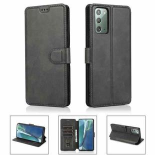For Samsung Galaxy Note20 Shockproof PU + TPU Leather Phone Case(Black)