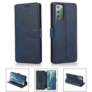 For Samsung Galaxy Note20 Shockproof PU + TPU Leather Phone Case(Blue)