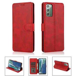For Samsung Galaxy Note20 Shockproof PU + TPU Leather Phone Case(Red)