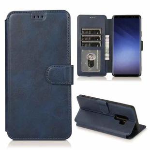 For Samsung Galaxy S9+ Shockproof PU + TPU Leather Phone Case(Blue)