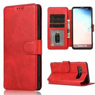 For Samsung Galaxy S10+ Shockproof PU + TPU Leather Phone Case(Red)