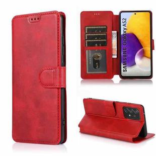 For Samsung Galaxy A52 5G / 4G Shockproof PU + TPU Leather Phone Case(Red)