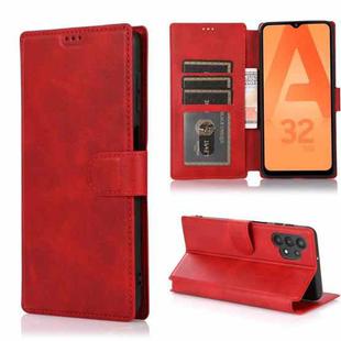 For Samsung Galaxy A32 Shockproof PU + TPU Leather Phone Case(Red)