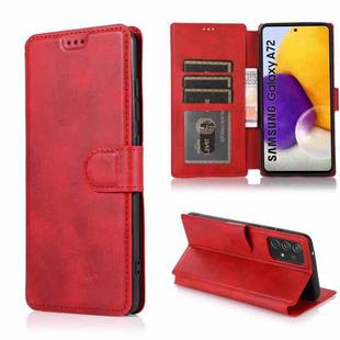 For Samsung Galaxy A72 5G / 4G Shockproof PU + TPU Leather Phone Case(Red)