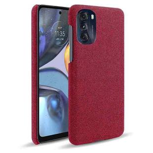 For Motorola Moto G 5G 2022 Cloth Texture PC + Nylon Back Phone Case(Red)