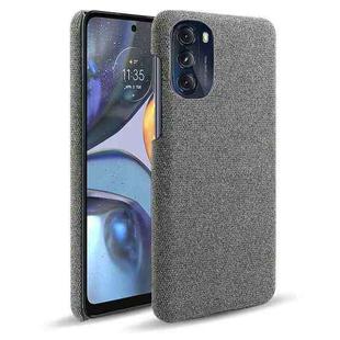 For Motorola Moto G 5G 2022 Cloth Texture PC + Nylon Back Phone Case(Grey)