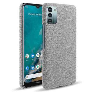 For Nokia G11 Cloth Texture PC + Nylon Back Phone Case(Light Grey)