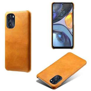 For Motorola Moto G 5G 2022 Calf Texture PC + PU Phone Case(Orange)