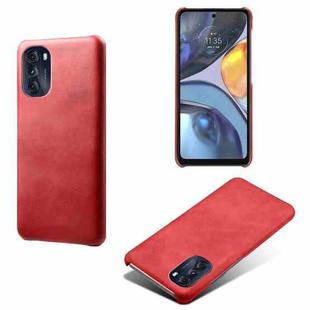 For Motorola Moto G 5G 2022 Calf Texture PC + PU Phone Case(Red)