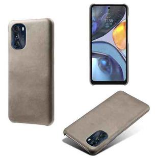 For Motorola Moto G 5G 2022 Calf Texture PC + PU Phone Case(Grey)
