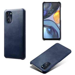 For Motorola Moto G 5G 2022 Calf Texture PC + PU Phone Case(Blue)