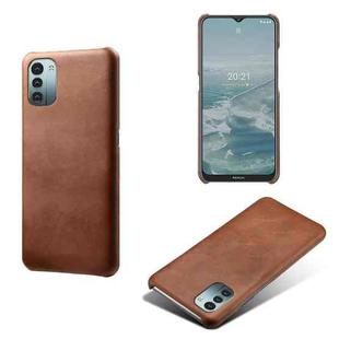 For Nokia G21 Calf Texture PC + PU Phone Case(Brown)