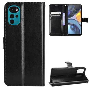 For Motorola Moto G22 Retro Crazy Horse Texture Leather Phone Case(Black)