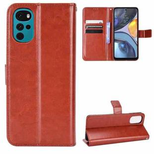 For Motorola Moto G22 Retro Crazy Horse Texture Leather Phone Case(Brown)