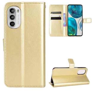 For Motorola Moto G52 4G Retro Crazy Horse Texture Leather Phone Case(Gold)