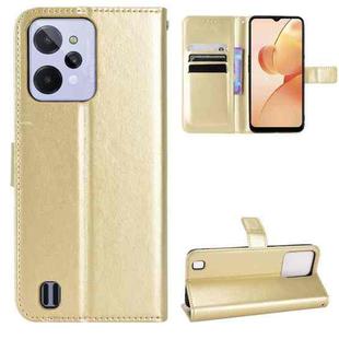For OPPO Realme C31 Retro Crazy Horse Texture Leather Phone Case(Gold)