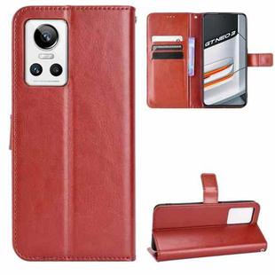 For OPPO Realme GT Neo3 Retro Crazy Horse Texture Leather Phone Case(Brown)