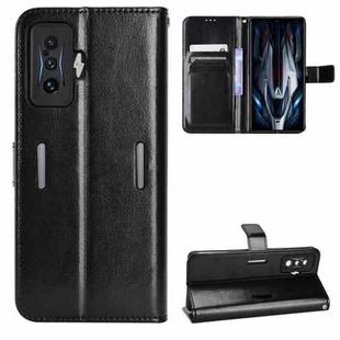 For Xiaomi Poco F4 GT / Redmi K50 Gaming Retro Crazy Horse Texture Leather Phone Case(Black)