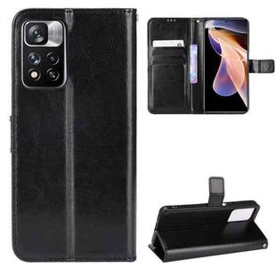 For Xiaomi Poco X4 NFC /Redmi Note 11 Pro China Retro Crazy Horse Texture Leather Phone Case(Black)