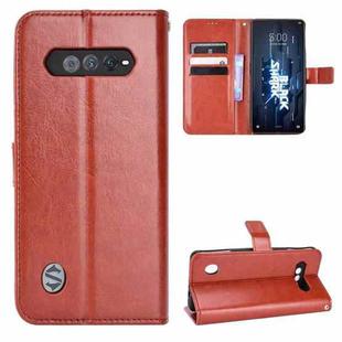 For Xiaomi Black Shark 5 RS Retro Crazy Horse Texture Leather Phone Case(Brown)