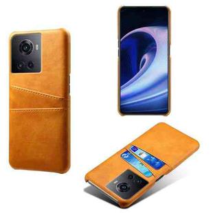 For OnePlus Ace Calf Texture Card Slots PC+PU Leather Phone Case(Orange)