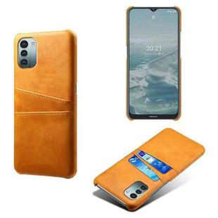 For Nokia G11 Calf Texture Card Slots PC+PU Leather Phone Case(Orange)