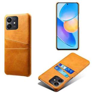 For Honor Play6T Pro Calf Texture Card Slots PC+PU Leather Phone Case(Orange)