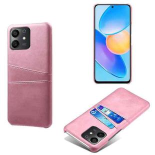 For Honor Play6T Pro Calf Texture Card Slots PC+PU Leather Phone Case(Pink)