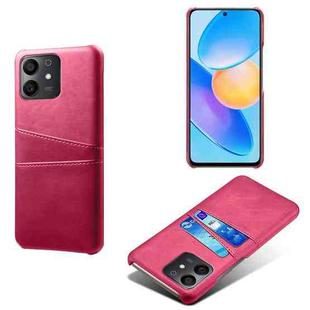 For Honor Play6T Pro Calf Texture Card Slots PC+PU Leather Phone Case(Rose Red)