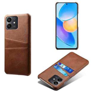 For Honor Play6T Pro Calf Texture Card Slots PC+PU Leather Phone Case(Brown)