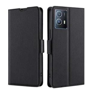 For vivo iQOO U5 5G Ultra-thin Voltage Side Buckle Horizontal Flip Leather Phone Case(Black)