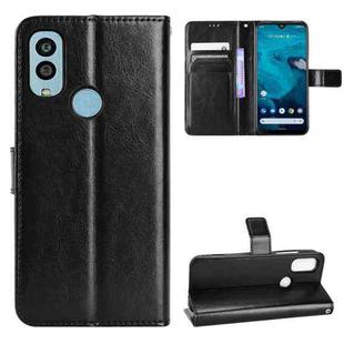 For Kyocera Android One S9 Retro Crazy Horse Texture Leather Phone Case(Black)