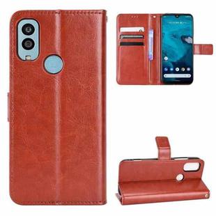 For Kyocera Android One S9 Retro Crazy Horse Texture Leather Phone Case(Brown)