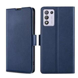 For OPPO K9S/Realme Q3S Ultra-thin Voltage Side Buckle  Horizontal Flip Leather Phone Case(Blue)