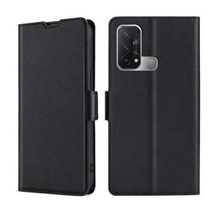 For OPPO Reno5 A Ultra-thin Voltage Side Buckle  Horizontal Flip Leather Phone Case(Black)