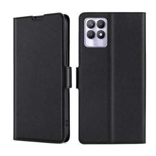 For OPPO Realme 8i Ultra-thin Voltage Side Buckle  Horizontal Flip Leather Phone Case(Black)