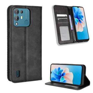 For Blackview A55 Pro Magnetic Buckle Retro Texture Leather Phone Case(Black)