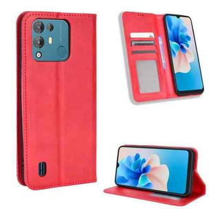 For Blackview A55 Pro Magnetic Buckle Retro Texture Leather Phone Case(Red)