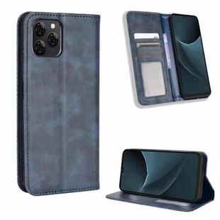 For Blackview A95 Magnetic Buckle Retro Texture Leather Phone Case(Blue)
