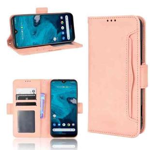 For Kyocera Android One S9 Skin Feel Calf Texture Card Slots Leather Phone Case(Pink)