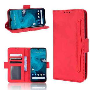 For Kyocera Android One S9 Skin Feel Calf Texture Card Slots Leather Phone Case(Red)