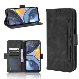 For Motorola Moto G22 Skin Feel Calf Texture Card Slots Leather Phone Case(Black)